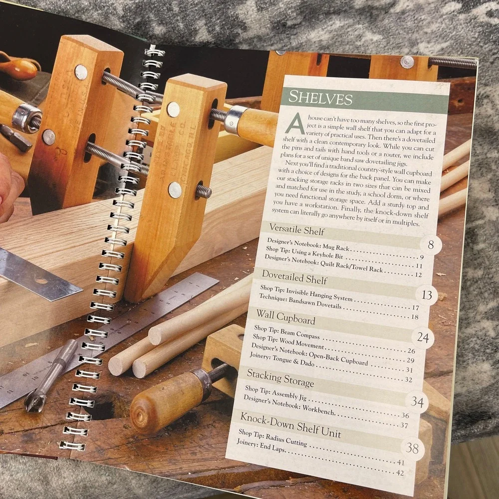 Woodsmith Bookcases Shelves & Cabinets Custom Woodworking Book DIY‎ Plans Guide